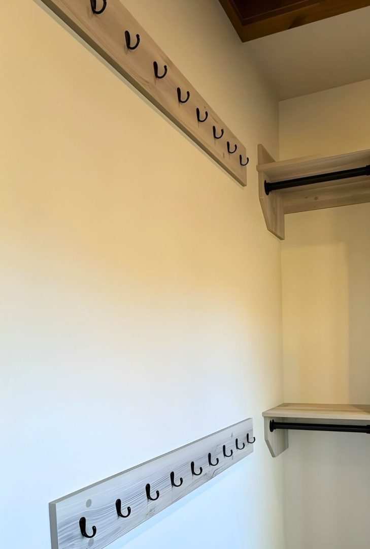 Decorative and functional hooks for home organization, including wall hooks, coat hooks, and utility hooks in various finishes and designs, available on hardwarehut.com