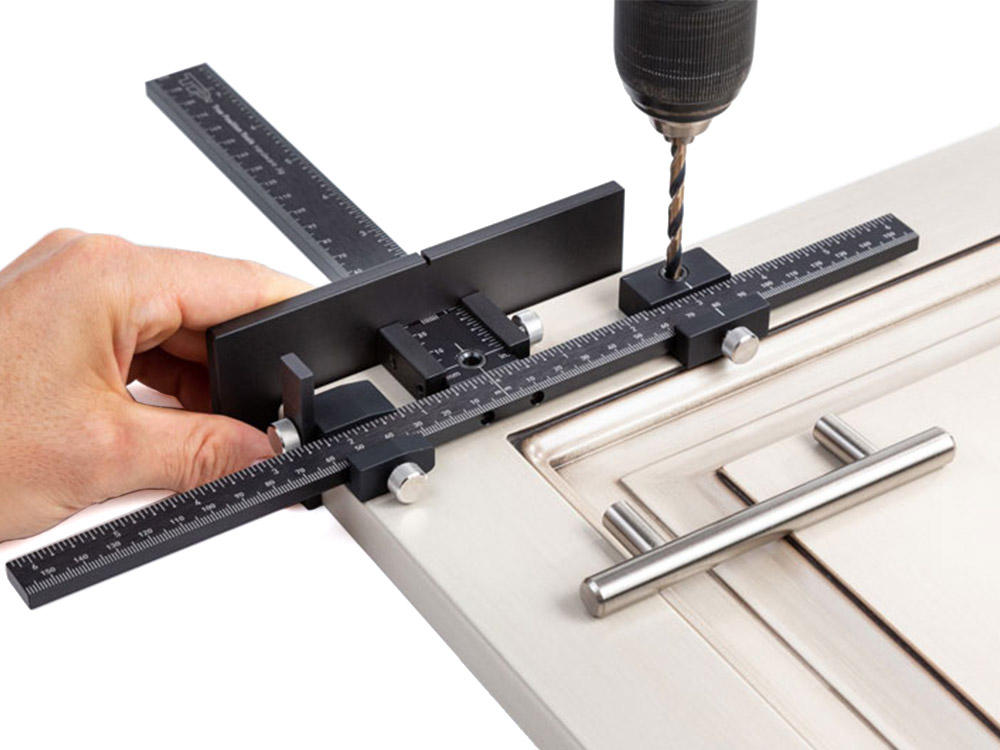 thumbnail image 2 of Aluminum Alloy Cabinet Hardware Jig, Adjustable Drill Template Guide Tool, Cabinet Handle Jig Mounting Template Drill Guide For Door Drawer Front... 2 of 9