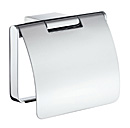 Smedbo Air European Toilet Paper Holder w/Cover - Single Post (Polished Chrome)