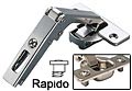 Salice 70&deg; Pie-Cut Corner Hinge - EACH (Self-Closing, Rapido Mount)
