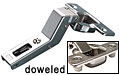 Salice +30&deg; Corner Hinge - EACH (Self-Closing, Doweled)