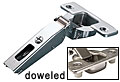 Salice 120&deg; Hinge - EACH (1/2" Overlay - Face Frame, Self-Closing, Doweled)