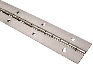 thumbnail image 2 of RPC Continuous Piano Hinge – 24" X 1.5" Brass Finish With Screws – Made In USA 2 of 6