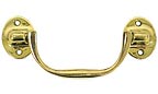 B & M Hardware 6" (152mm) Cabinet Bail Pull (Unlacquered Polished Brass)