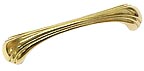 B & M Hardware Art Deco 4" (102mm) Center-to-Center Cabinet Pull (Unlacquered Polished Brass)