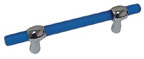 Cal Crystal Athens 6" (152mm) Cabinet Pull (Blue/Polished Chrome)