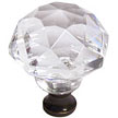 Cal Crystal 1-3/8" (35mm) Round Cabinet Knob (Clear Crystal)