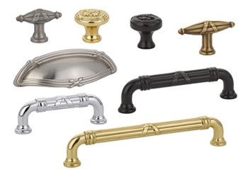 thumbnail image 2 of Belwith Ribbon & Reed Satin Nickel Cabinet Knob Pull Backplate (M406) – Solid Brass 2 of 5