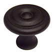 Colonial Bronze 7/8" (22mm) Solid Brass Cabinet Knob (Matte Satin Black)