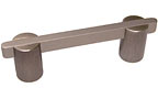 Colonial Bronze 3" (76mm) Center-to-Center Solid Brass Cabinet Pull (Pewter w/ Matte Satin Nickel)