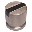 Colonial Bronze 1" (25mm) Solid Brass Cabinet Knob (Satin Nickel w/ Matte Satin Black)