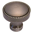 Colonial Bronze 1-1/4" (32mm) Solid Brass Cabinet Knob (Pewter w/ Matte Satin Nickel)