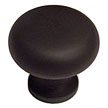 Colonial Bronze 1" (25mm) Solid Brass Cabinet Knob (Matte Satin Black)