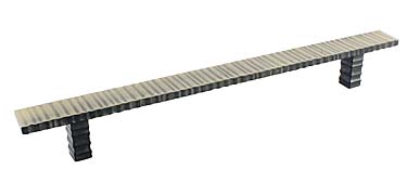 DuVerre 9" (229mm) Center-to-Center Forged 3 Flat-Bar Cabinet Pull (Antique Brass)