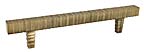 DuVerre 6-1/4" (159mm) Center-to-Center Forged 3 Square-Bar Cabinet Pull (Antique Brass)