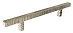 DuVerre 6-3/4" (171mm) Center-to-Center Forged 3 Square-Bar Cabinet Pull (Satin Nickel)