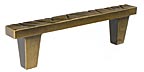 DuVerre 3" (76mm) Center-to-Center Jeff Goodman Collection Square Cabinet Pull (Antique Brass)