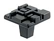 DuVerre Offset 1-1/2" (38mm) Square Cabinet Knob (Black Matte)
