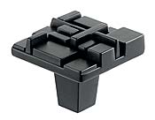 DuVerre Offset 1-1/2" (38mm) Square Cabinet Knob (Black Matte)
