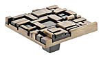 DuVerre Offset 2-1/2" (64mm) Square Cabinet Knob (Antique Brass)