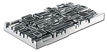 DuVerre Offset 5" (128mm) Rectangle Cabinet Pull (Polished Chrome)