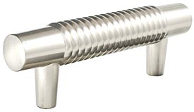 DuVerre 3" (76mm) Center-to-Center Stacked Cabinet Pull (Satin Nickel)