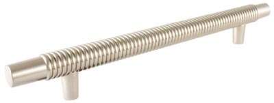 DuVerre 8-1/2" (216mm) Center-to-Center Stacked Cabinet Pull (Satin Nickel)