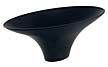 DuVerre 3-1/2" (89mm) Lotus - Oval Cabinet Knob (Black Matte)