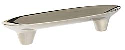 DuVerre 3-1/2" (89mm) Center-to-Center Lotus - Oval Cabinet Pull (Polished Nickel)