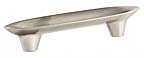 DuVerre 3-1/2" (89mm) Center-to-Center Lotus - Oval Cabinet Pull (Satin Nickel)