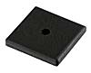Emtek Sandcast Bronze 1-1/4" (32mm) Square Back Plate - (Flat Black)