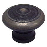 Exxel Decorative Hardware 1-7/8" (48mm) Olde World Cabinet Knob (Black)