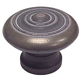 Exxel Decorative Hardware 1-7/8" (48mm) Olde World Cabinet Knob (Dark Gray)