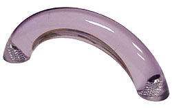 Exxel Decorative Hardware 3" (76mm) Center-to-Center Clear Curved Cabinet Pull (Orchid)