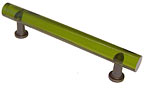 Exxel Decorative Hardware 3-3/4" (96mm) Center-to-Center Bar Cabinet Pull (Peridot/Antique Brass)