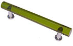 Exxel Decorative Hardware 3-3/4" (96mm) Center-to-Center Bar Cabinet Pull (Peridot/Polished Chrome)