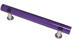 Exxel Decorative Hardware 3-3/4" (96mm) Center-to-Center Bar Cabinet Pull (Amethyst/Polished Chrome)