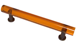 Exxel Decorative Hardware 3-3/4" (96mm) Center-to-Center Bar Cabinet Pull (Amber/Antique Brass)