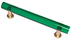 Exxel Decorative Hardware 3-3/4" (96mm) Center-to-Center Bar Cabinet Pull (Emerald/Polished Brass)