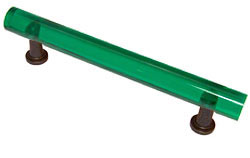 Exxel Decorative Hardware 3-3/4" (96mm) Center-to-Center Bar Cabinet Pull (Emerald/Antique Brass)