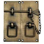 Handcrafted Hardware 4-1/2" (114mm) x 3-3/8" (86mm) Latch (Antique Brass)