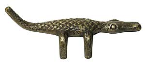 Handcrafted Hardware 4-1/4" (108mm) Small Alligator Pull (Antique Brass)