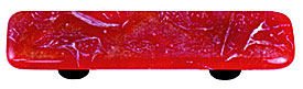 Hot Knobs Metals 3" (76mm) Center-to-Center Glass Cabinet Pull (Fractures Brick Red)