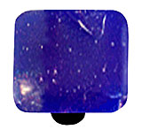 Hot Knobs Metals 1-1/2" (38mm) Glass Cabinet Knob (Fractures Cobalt Blue)