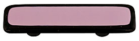 Hot Knobs Border 3" (76mm) Center-to-Center Glass Cabinet Pull (Black Border Dusty Lilac)