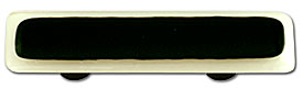 Hot Knobs Border 3" (76mm) Center-to-Center Glass Cabinet Pull (French Vanilla Border Black)