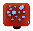 Hot Knobs Reactive 1-1/2" (38mm) Glass Cabinet Knob (Reactive Clear Brick Red)