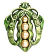 Notting Hill 2" (51mm) Pearly Peapod Cabinet Knob (Hand Tinted Pewter)
