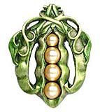 Notting Hill 2" (51mm) Pearly Peapod Cabinet Knob (Hand Tinted Pewter)