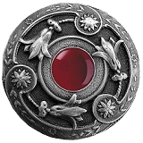 Notting Hill 1-3/8" (35mm) Red Carnelian Cabinet Knob (Antique Pewter)